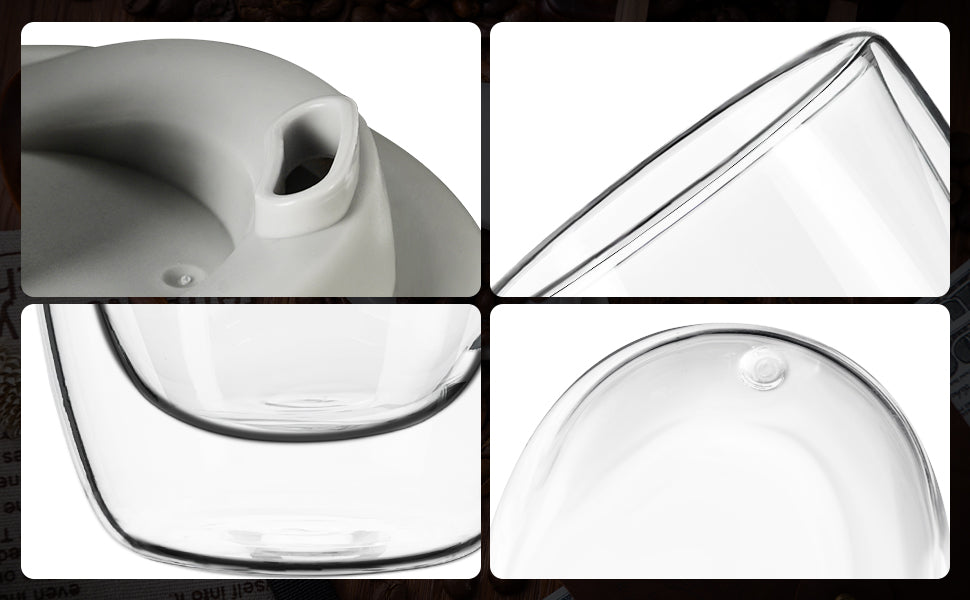 12/15OZ Double Wall BOROSILICATE Glass Coffee Mug
