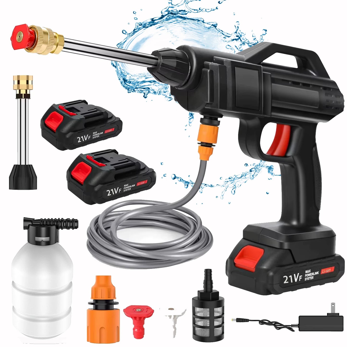 Cordless High Pressure Water Gun for Cleaning Car Wash Machine Garden Watering Water Gun Power Tool for Makita 18V Battery