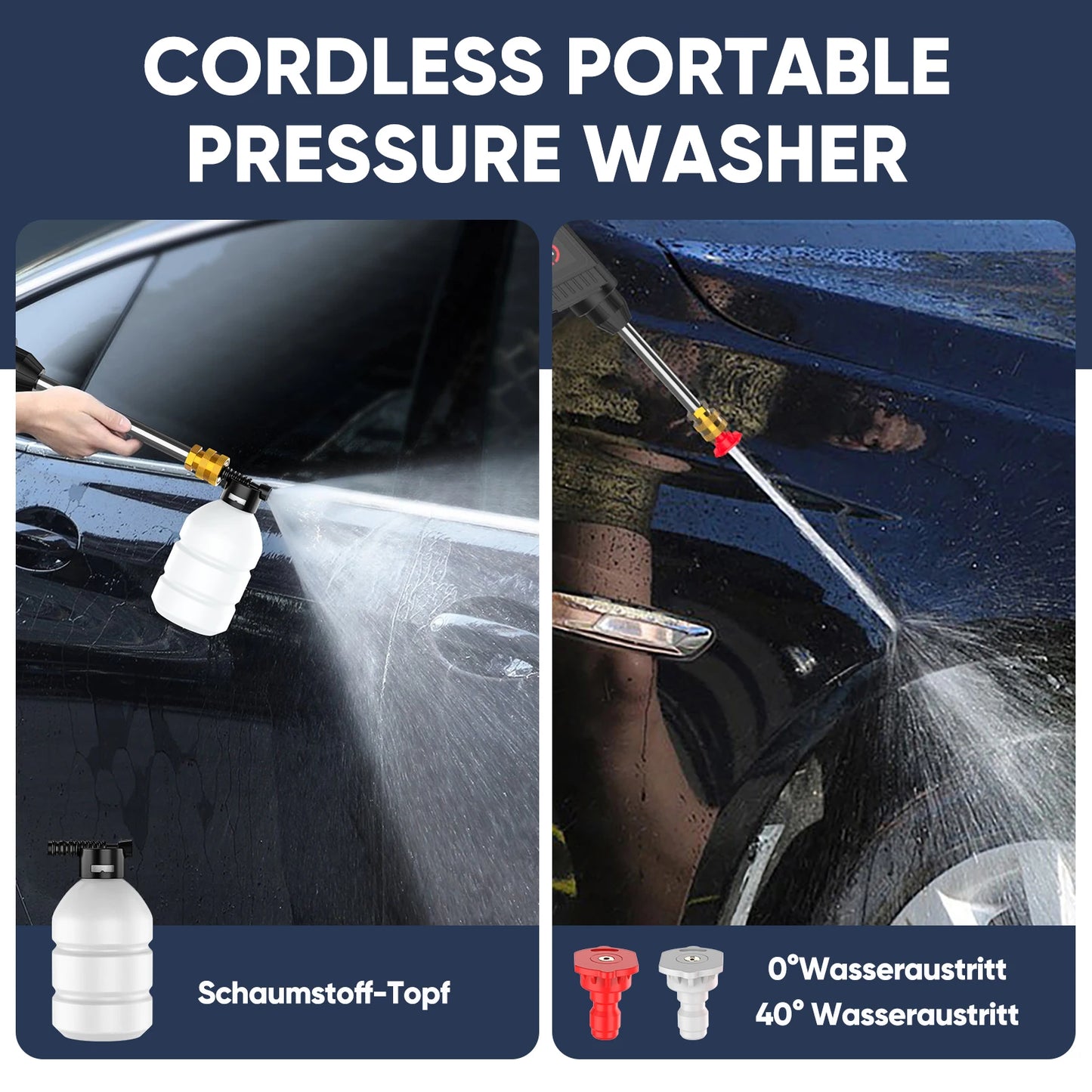 Cordless High Pressure Water Gun for Cleaning Car Wash Machine Garden Watering Water Gun Power Tool for Makita 18V Battery