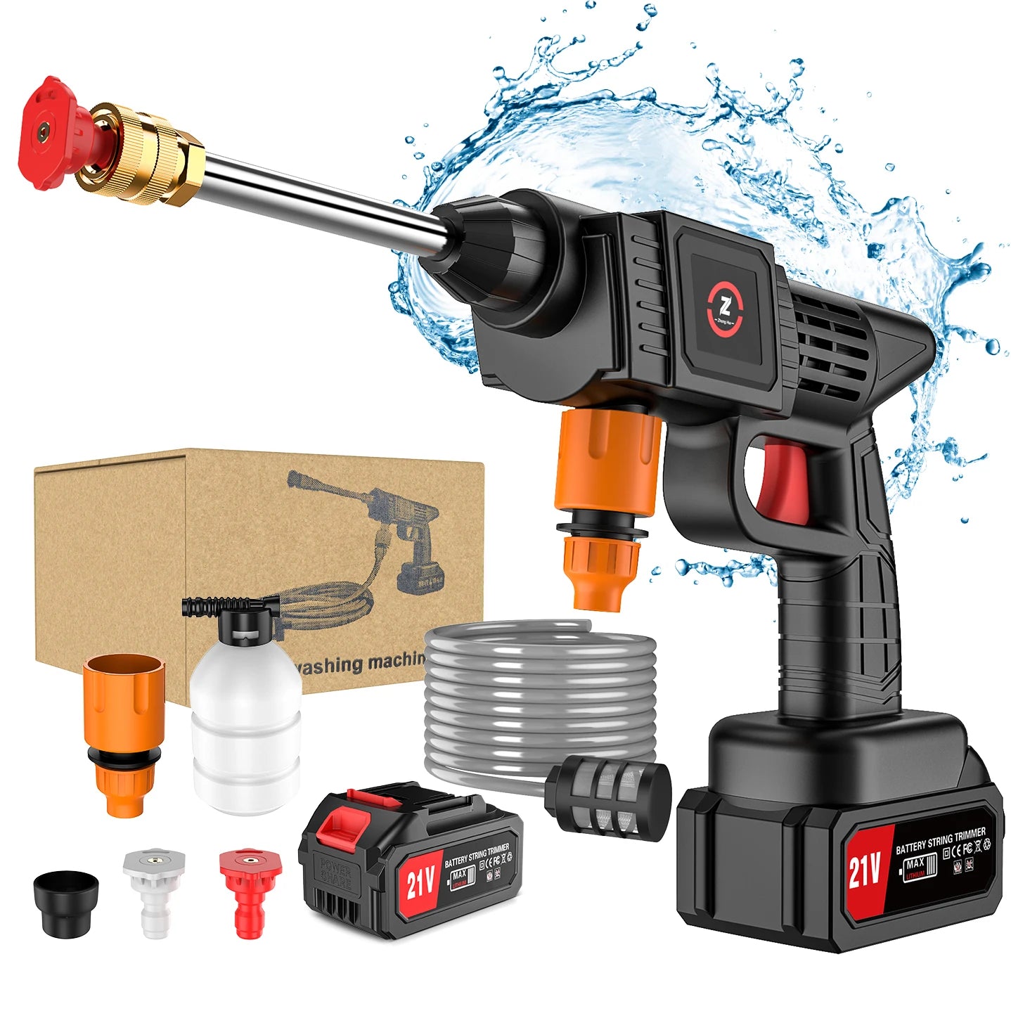 Cordless High Pressure Water Gun for Cleaning Car Wash Machine Garden Watering Water Gun Power Tool for Makita 18V Battery