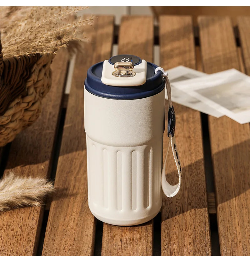 450ml Thermos Bottle Smart Display Temperature 316 Stainless Steel Vacuum Cup Office Coffee