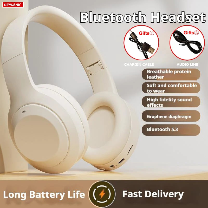 Over Ear HIFI Stereo Headsets Wireless Bluetooth Headphones