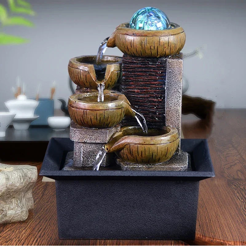 Desktop Water Fountain Portable Tabletop Waterfall