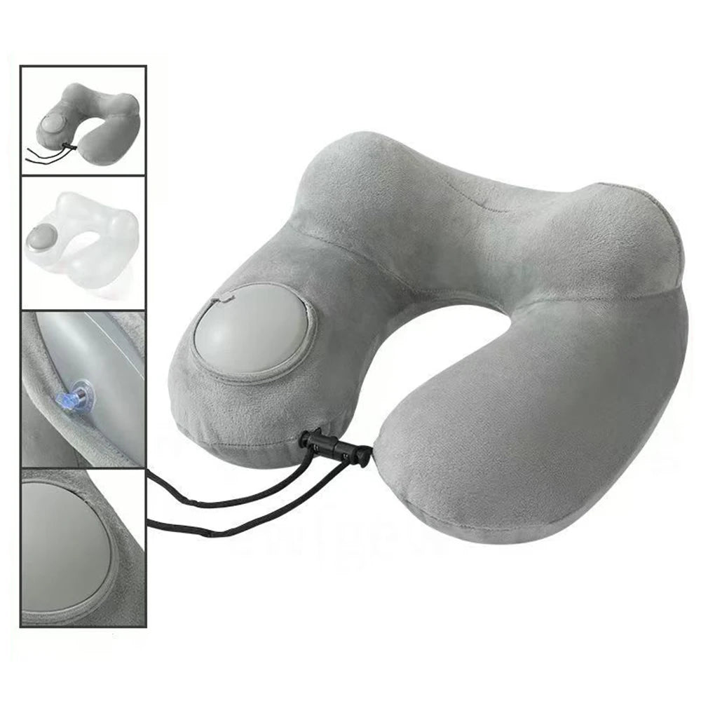 Portable Neck Pillow Press And Inflate