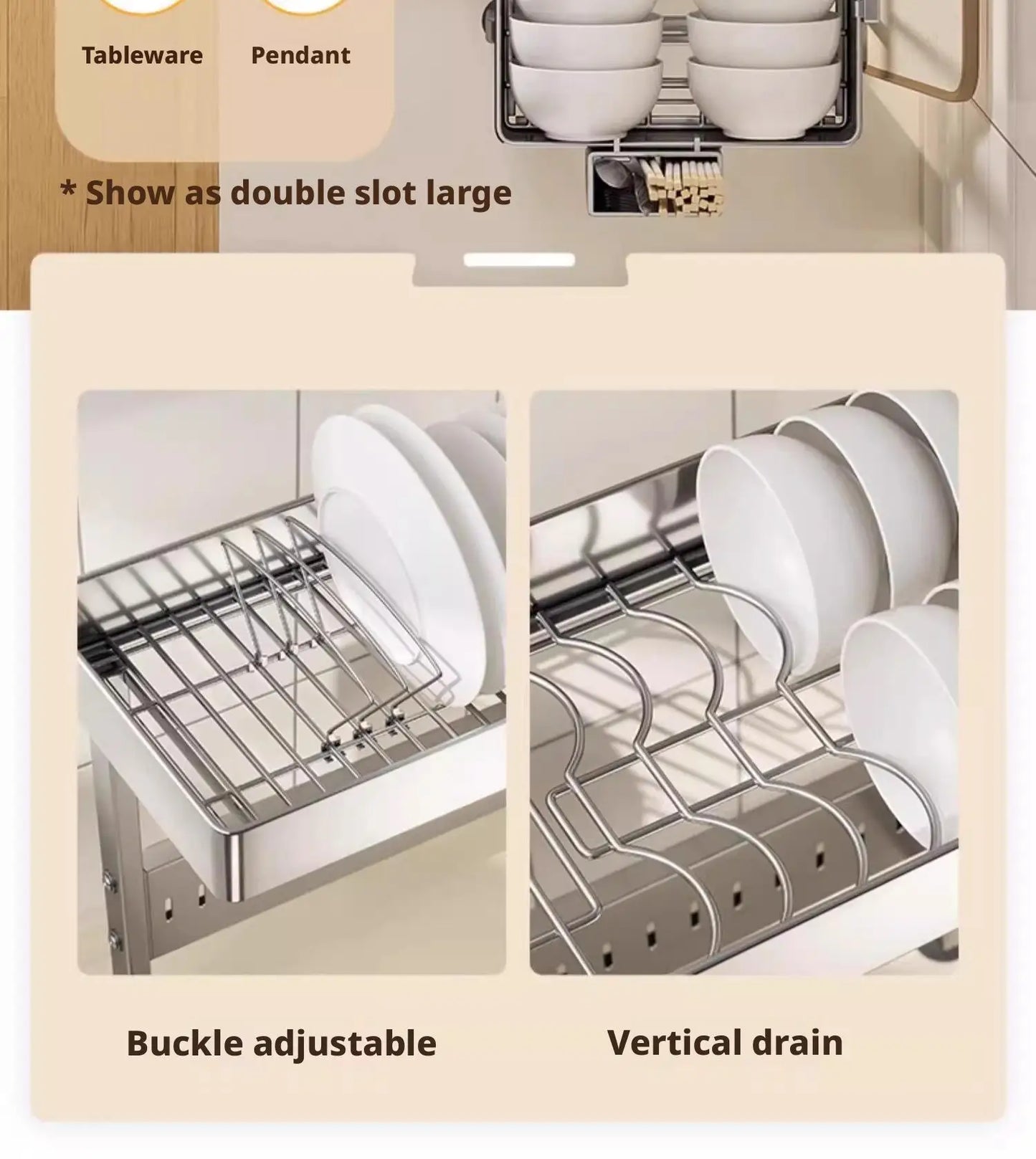Adjustable Sink Drying Rack Over The Sink Dish Drying Holder