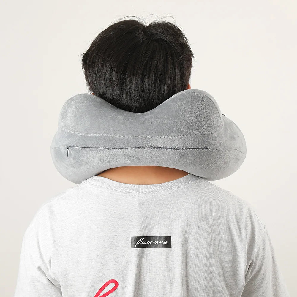 Portable Neck Pillow Press And Inflate