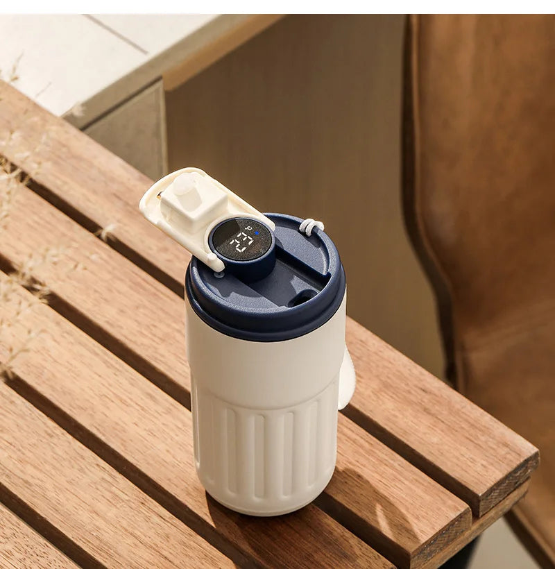 450ml Thermos Bottle Smart Display Temperature 316 Stainless Steel Vacuum Cup Office Coffee