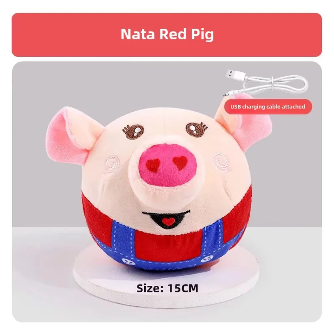 Dog Toy Interactive Puzzle Electric Plush Jumping Ball