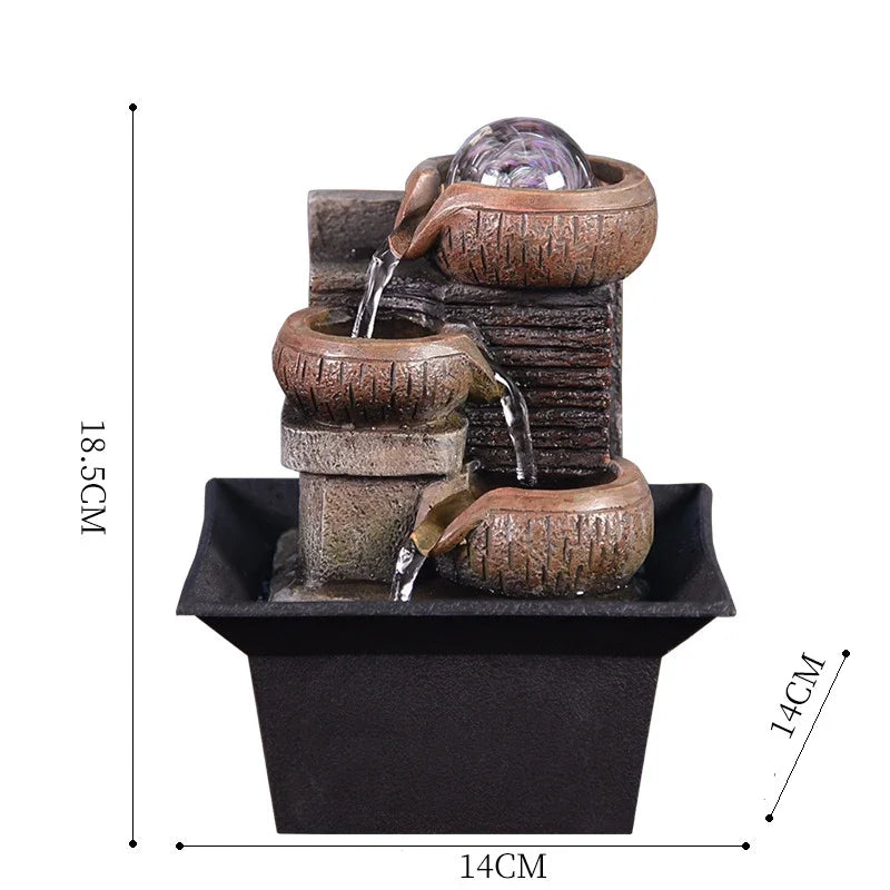 Desktop Water Fountain Portable Tabletop Waterfall