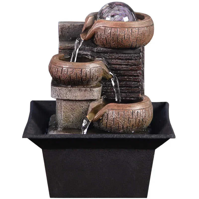 Desktop Water Fountain Portable Tabletop Waterfall