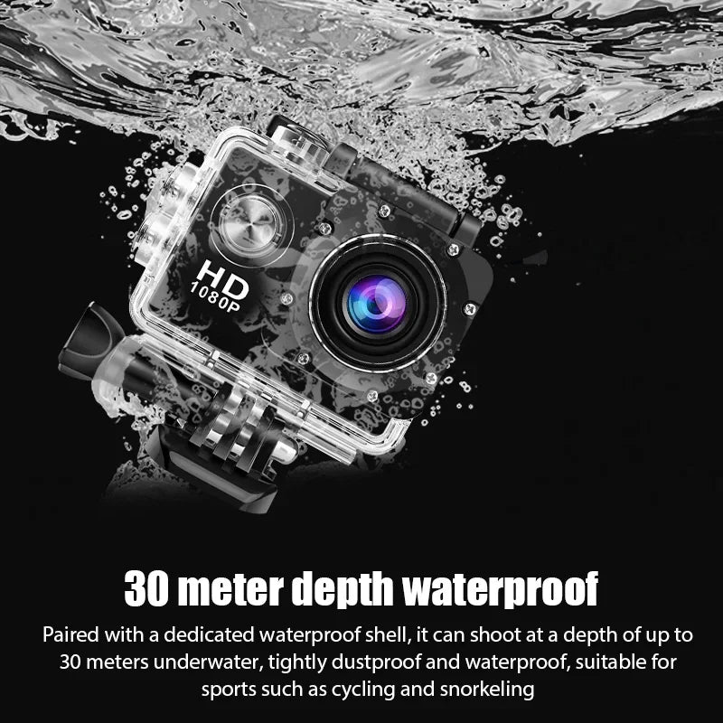 Portable Action Camera Waterproof Camera with Remote Control