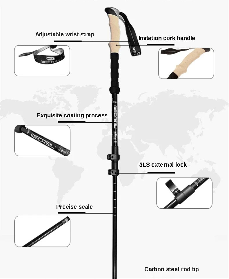 2PCS Trekking Poles Walking Sticks