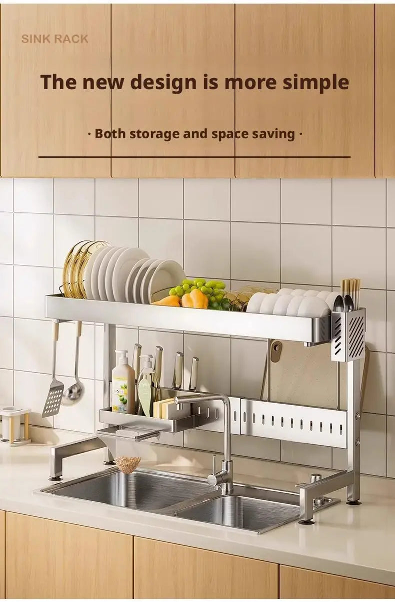 Adjustable Sink Drying Rack Over The Sink Dish Drying Holder