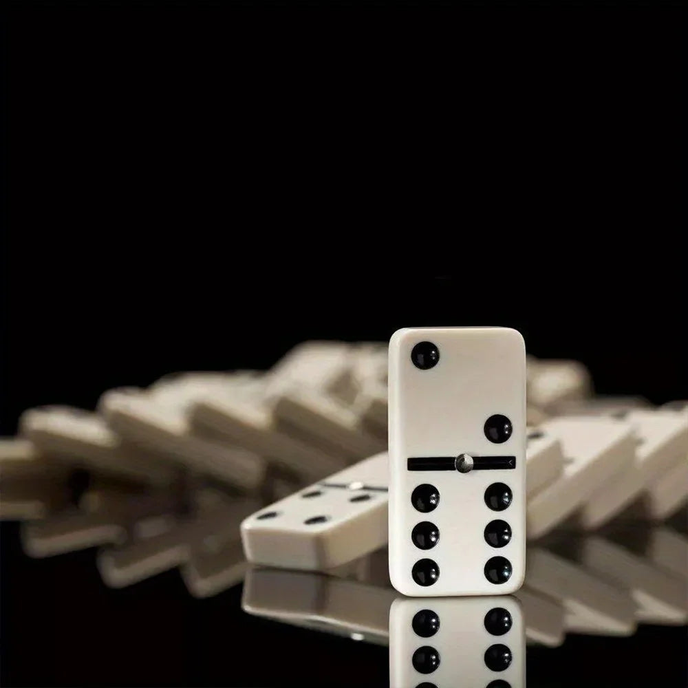 Wooden Dominoes Game Set 28pcs