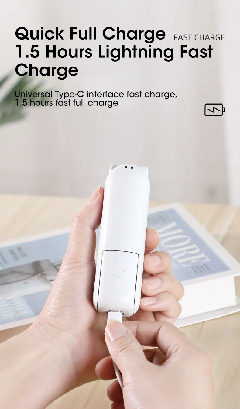 Mini Portable Fan USB Rechargeable Cooler Collapsible 2000mAh