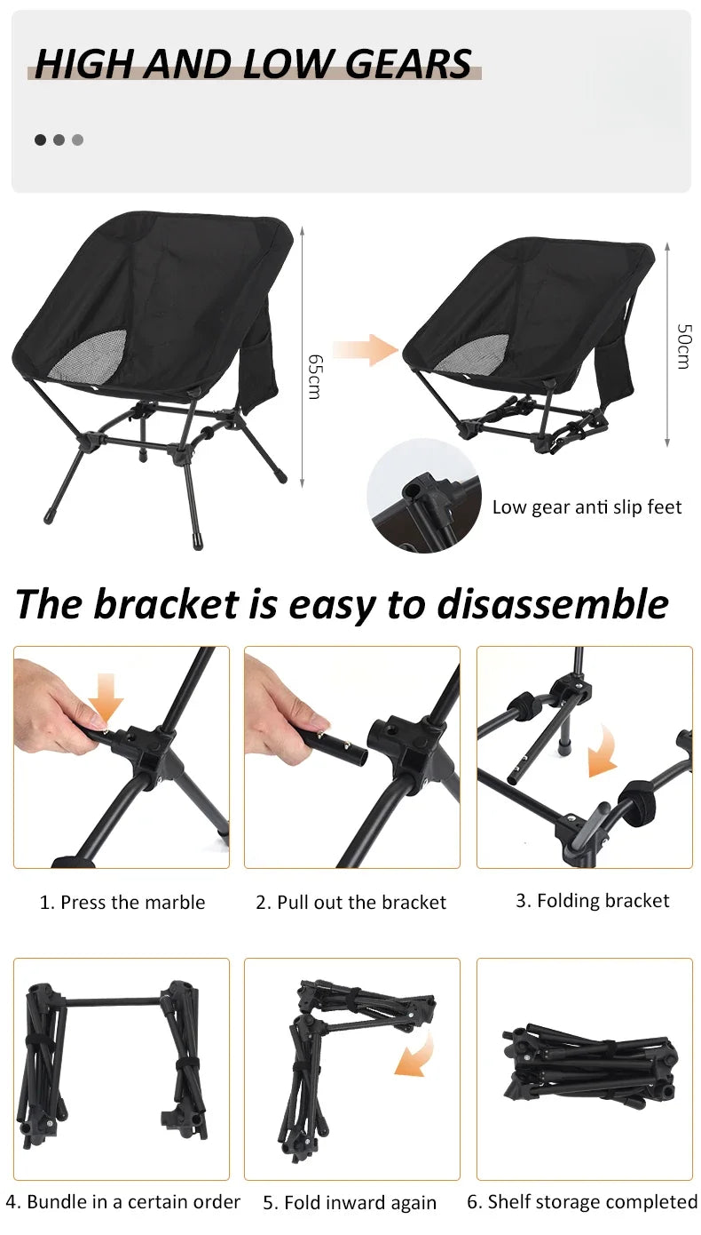 Beach Fishing Stool Portable Folding Camping Chair