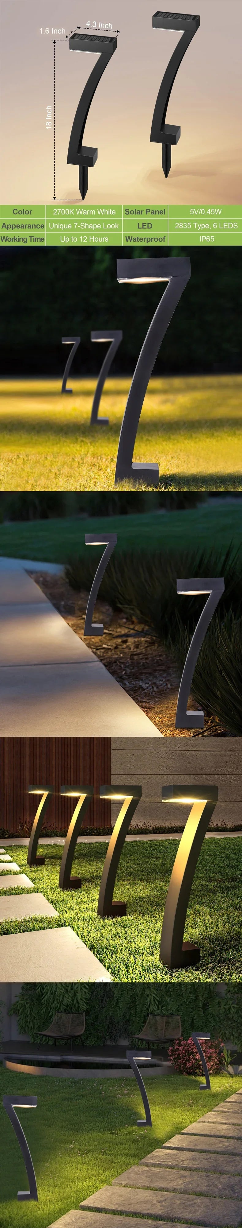 4/8 Pcs Solar LED Light Garden Lights
