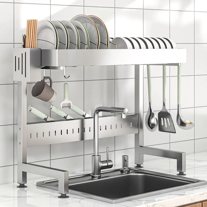 Adjustable Sink Drying Rack Over The Sink Dish Drying Holder