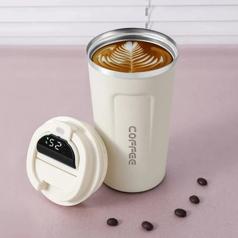 450ml Thermos Bottle Smart Display Temperature 316 Stainless Steel Vacuum Cup Office Coffee