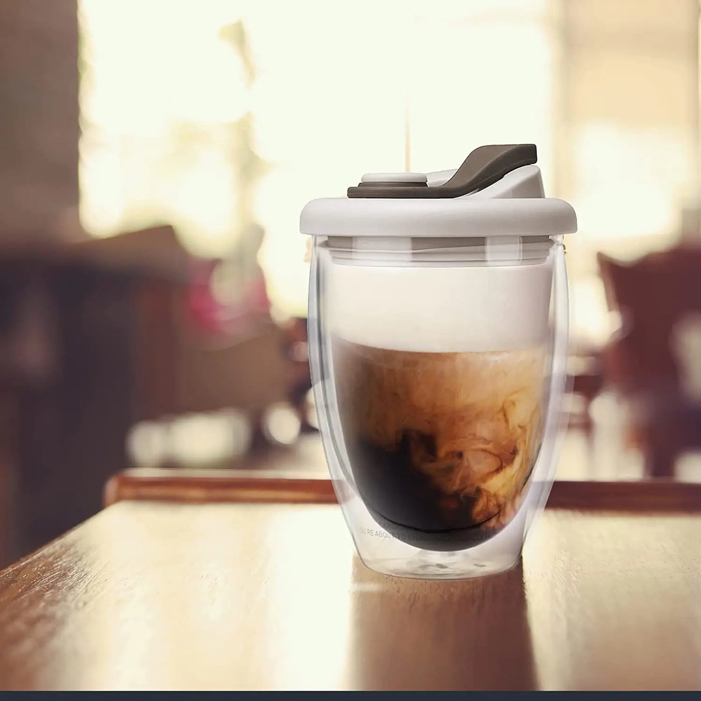 12/15OZ Double Wall BOROSILICATE Glass Coffee Mug