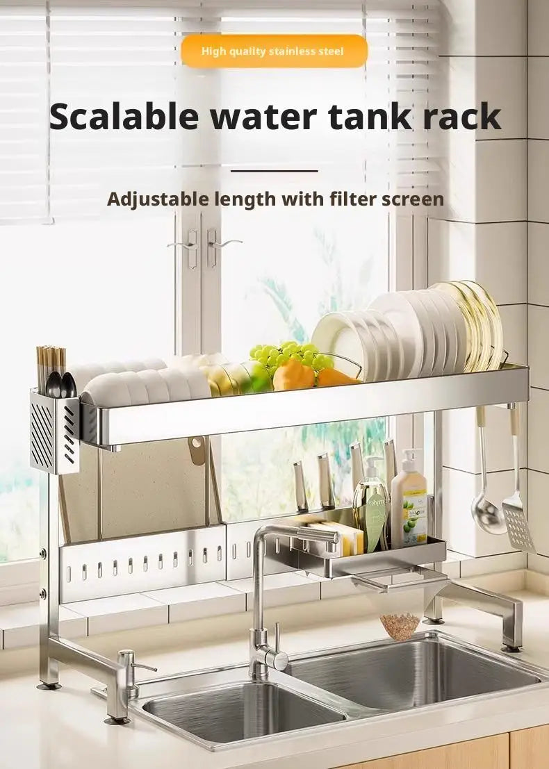 Adjustable Sink Drying Rack Over The Sink Dish Drying Holder