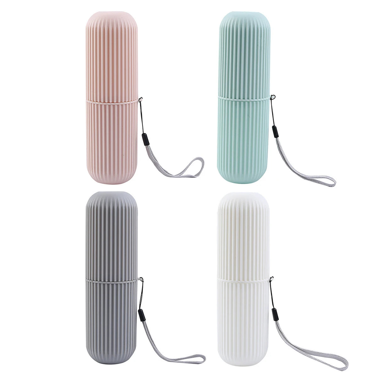 Travel toileting cup toothbrush
