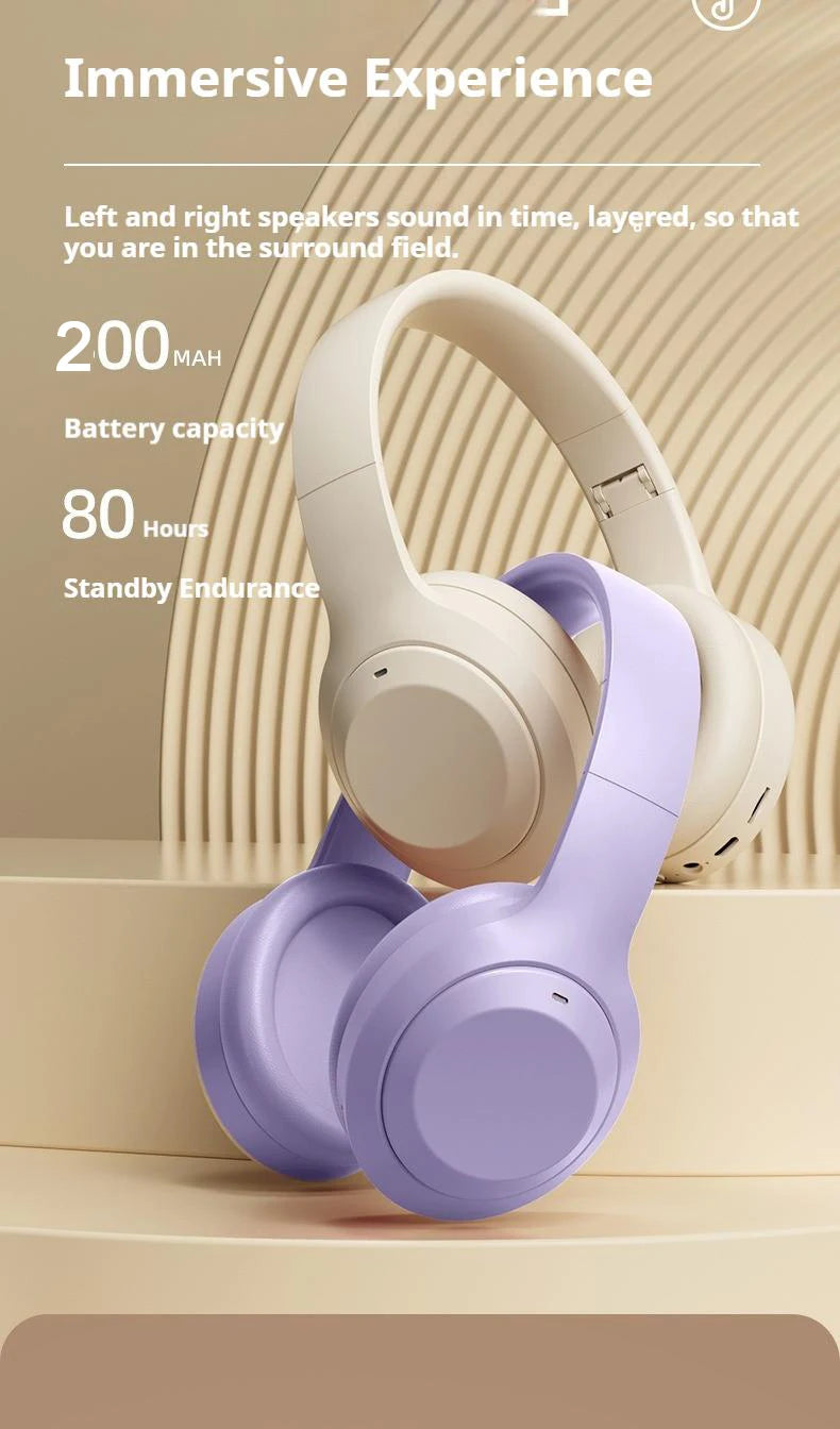 Over Ear HIFI Stereo Headsets Wireless Bluetooth Headphones