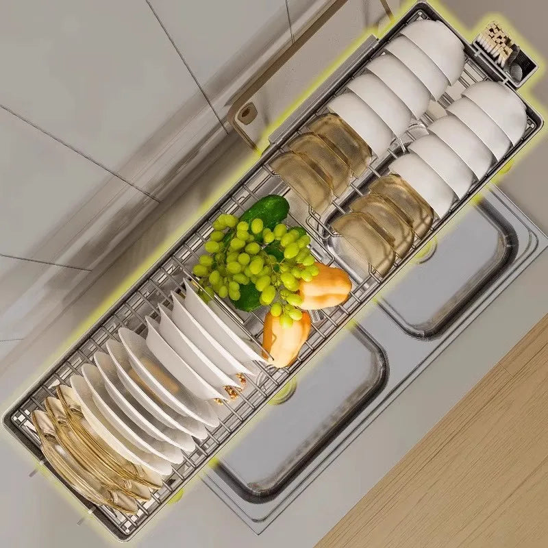 Adjustable Sink Drying Rack Over The Sink Dish Drying Holder