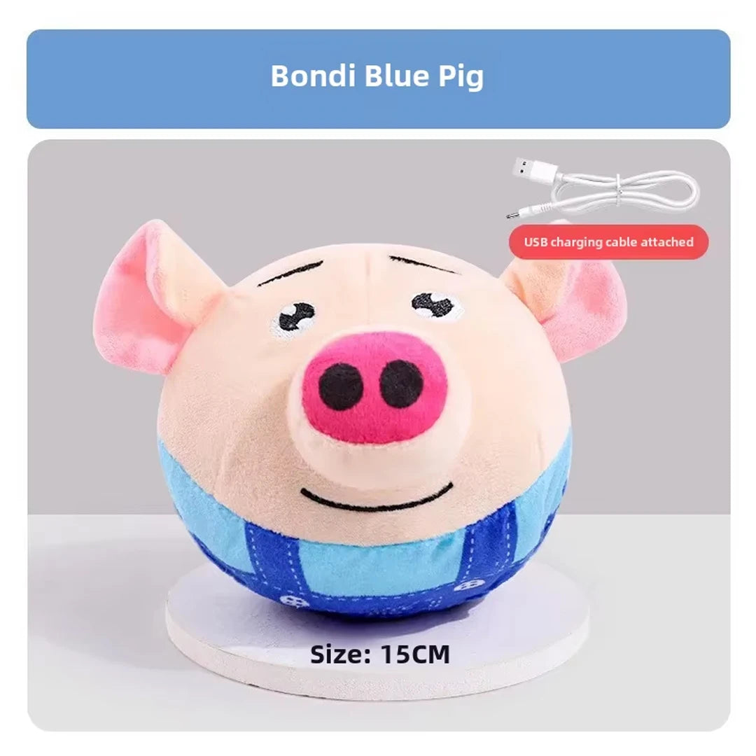 Dog Toy Interactive Puzzle Electric Plush Jumping Ball