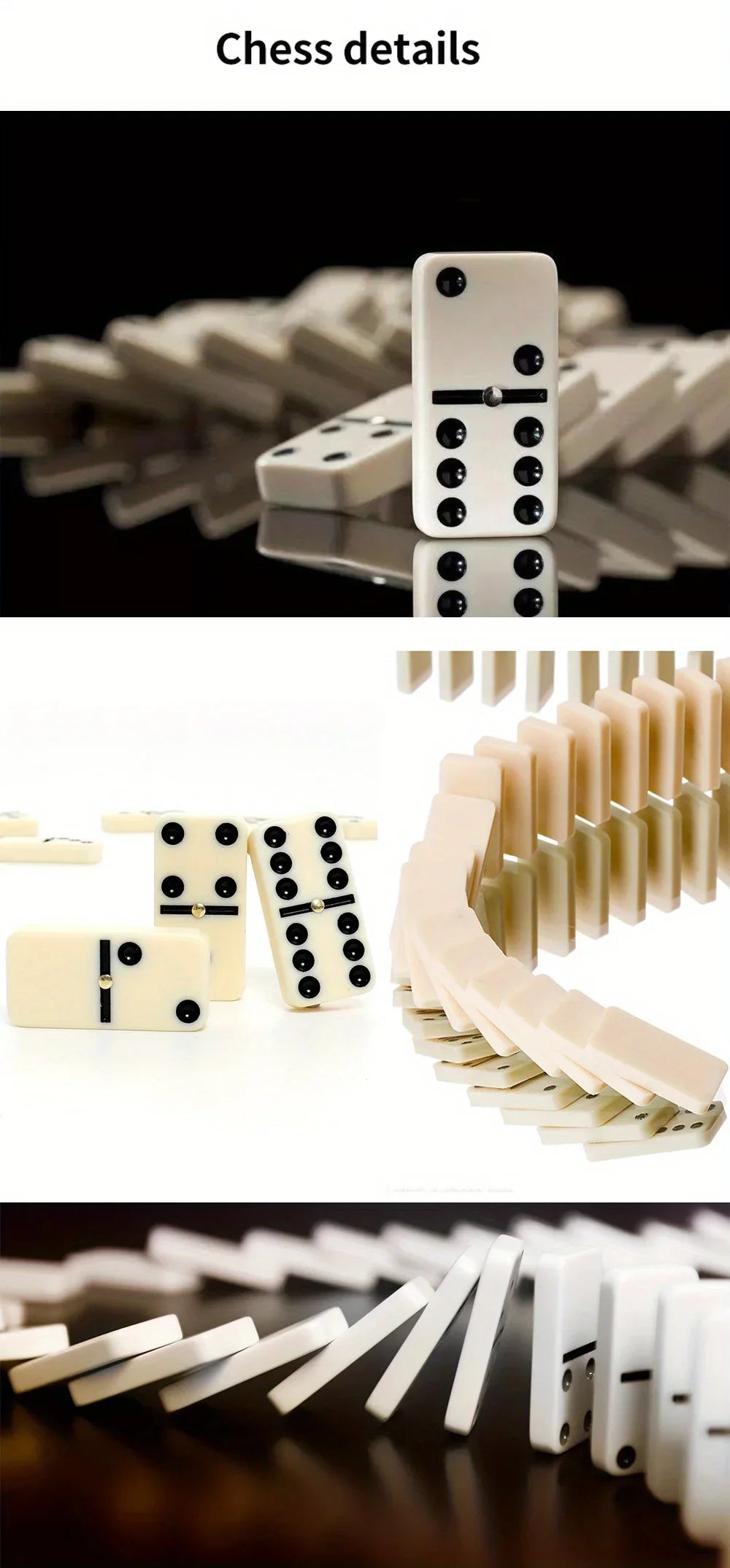 Wooden Dominoes Game Set 28pcs
