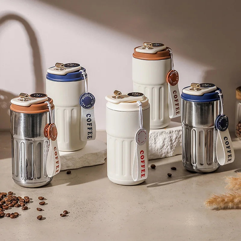 450ml Thermos Bottle Smart Display Temperature 316 Stainless Steel Vacuum Cup Office Coffee