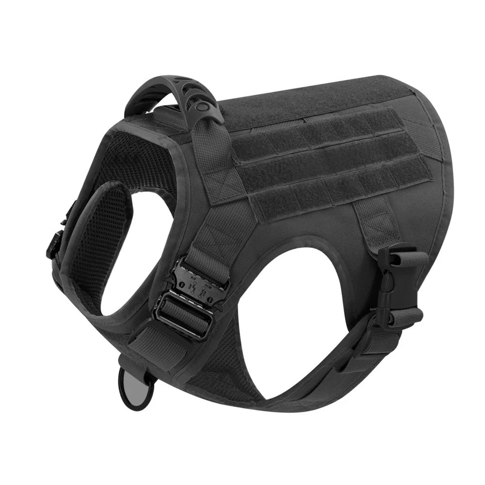 Large Dog Collar Military Harness
