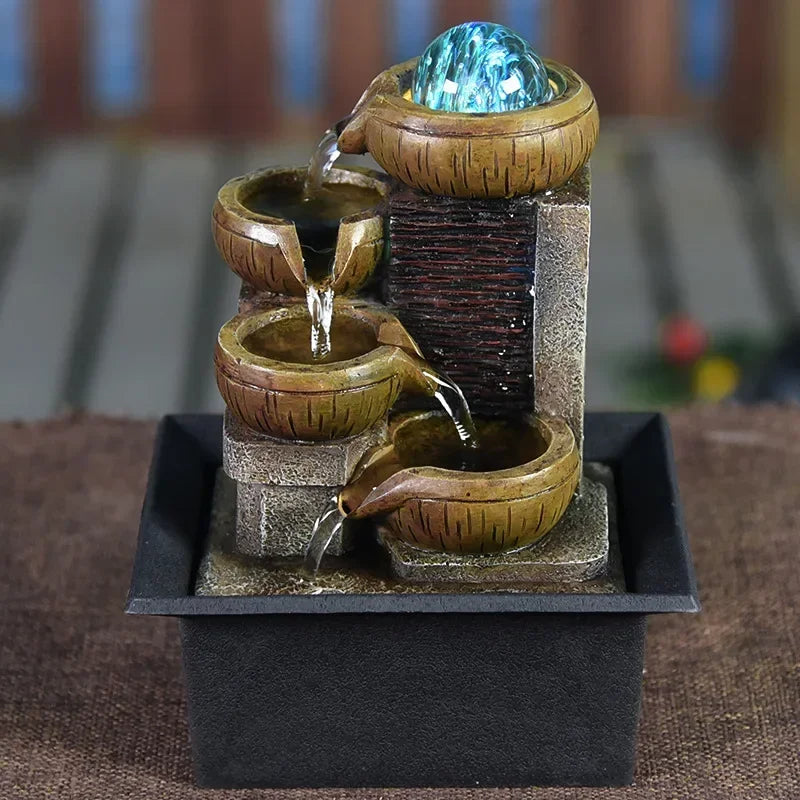 Desktop Water Fountain Portable Tabletop Waterfall