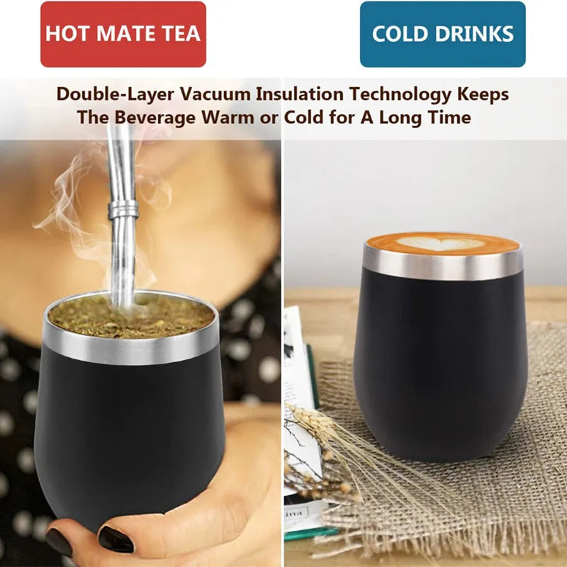 Yerba Mate Cup Set Stainless Steel