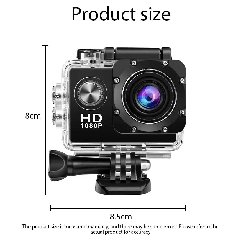 Portable Action Camera Waterproof Camera with Remote Control