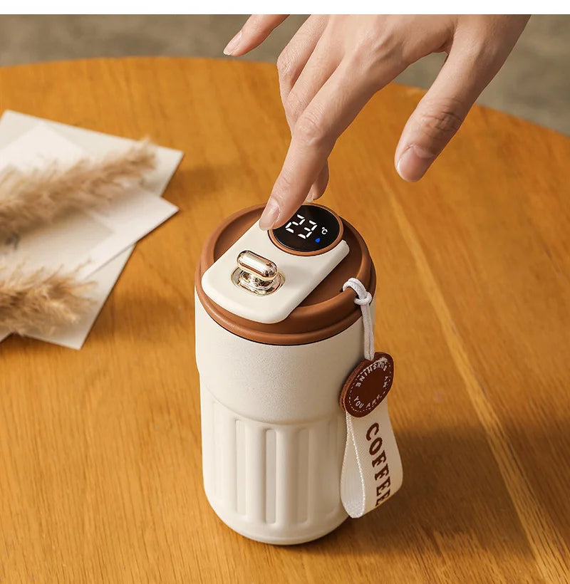 450ml Thermos Bottle Smart Display Temperature 316 Stainless Steel Vacuum Cup Office Coffee