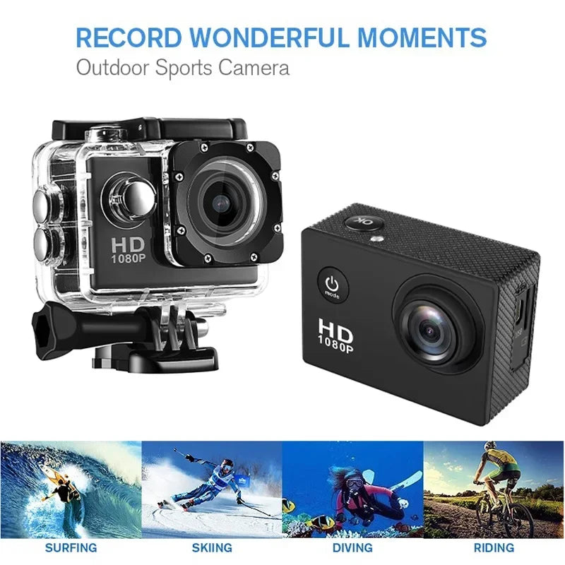 Portable Action Camera Waterproof Camera with Remote Control