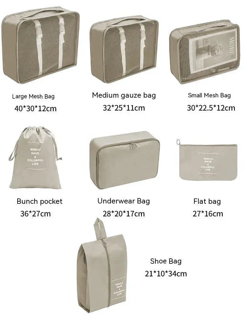 7/8/9/10 Pcs Set Travel Organizer