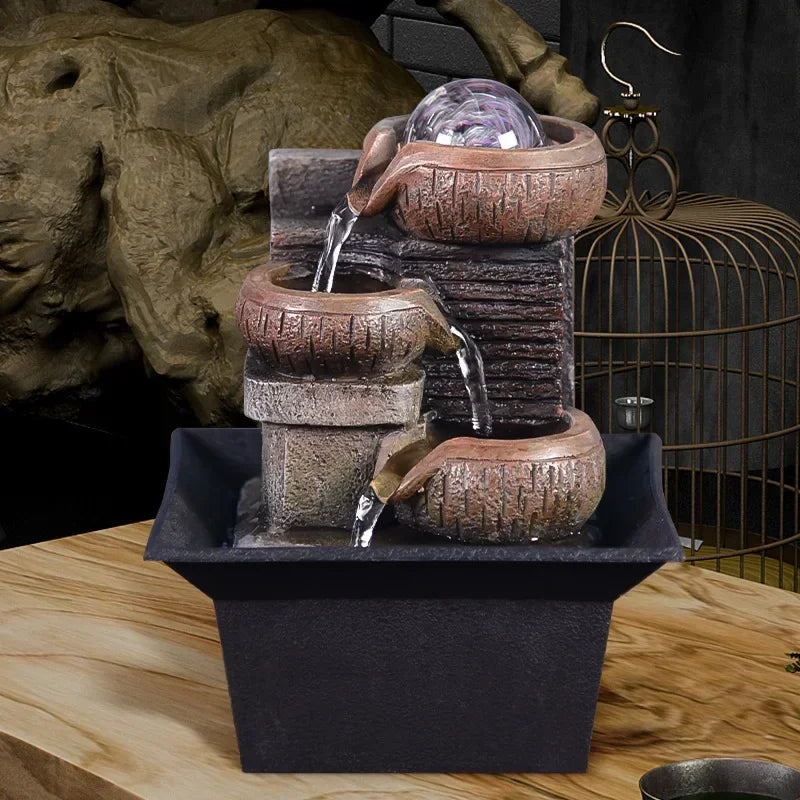 Desktop Water Fountain Portable Tabletop Waterfall