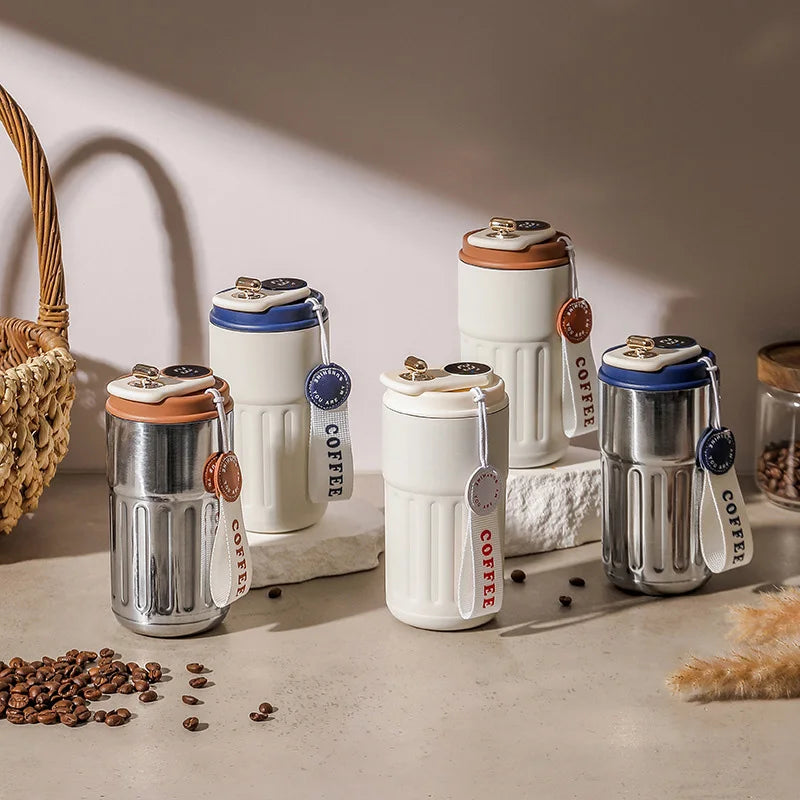 450ml Thermos Bottle Smart Display Temperature 316 Stainless Steel Vacuum Cup Office Coffee