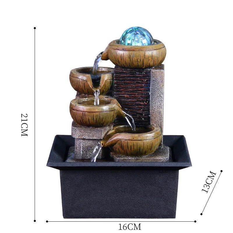Desktop Water Fountain Portable Tabletop Waterfall