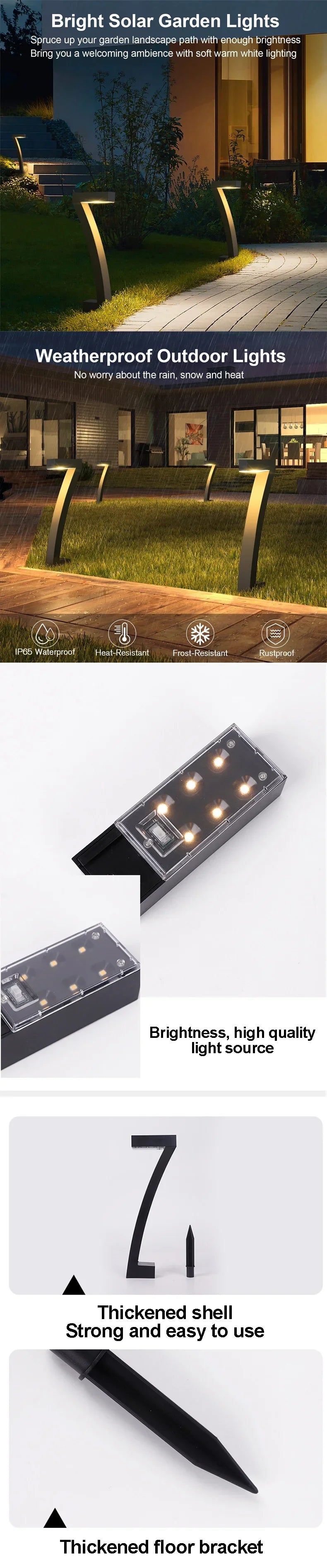 4/8 Pcs Solar LED Light Garden Lights