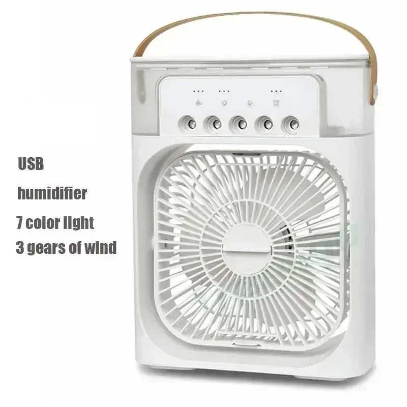 Portable 3-in-1 Air Cooler Fan-Humidifier with LED Night Light