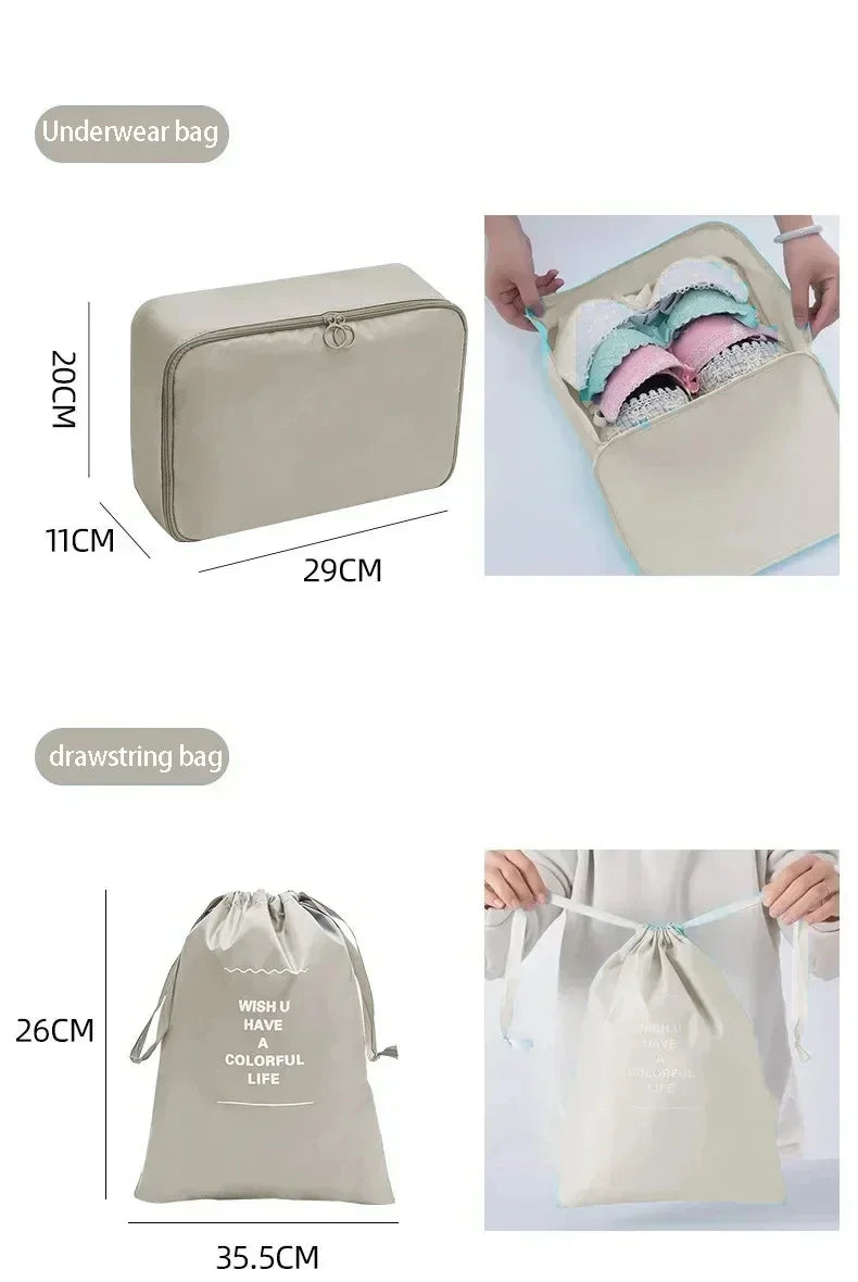 7/8/9/10 Pcs Set Travel Organizer