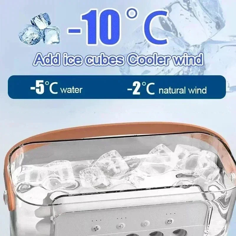 Portable 3-in-1 Air Cooler Fan-Humidifier with LED Night Light