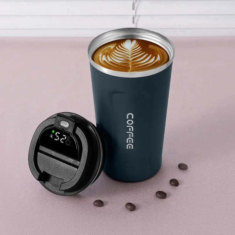 450ml Thermos Bottle Smart Display Temperature 316 Stainless Steel Vacuum Cup Office Coffee