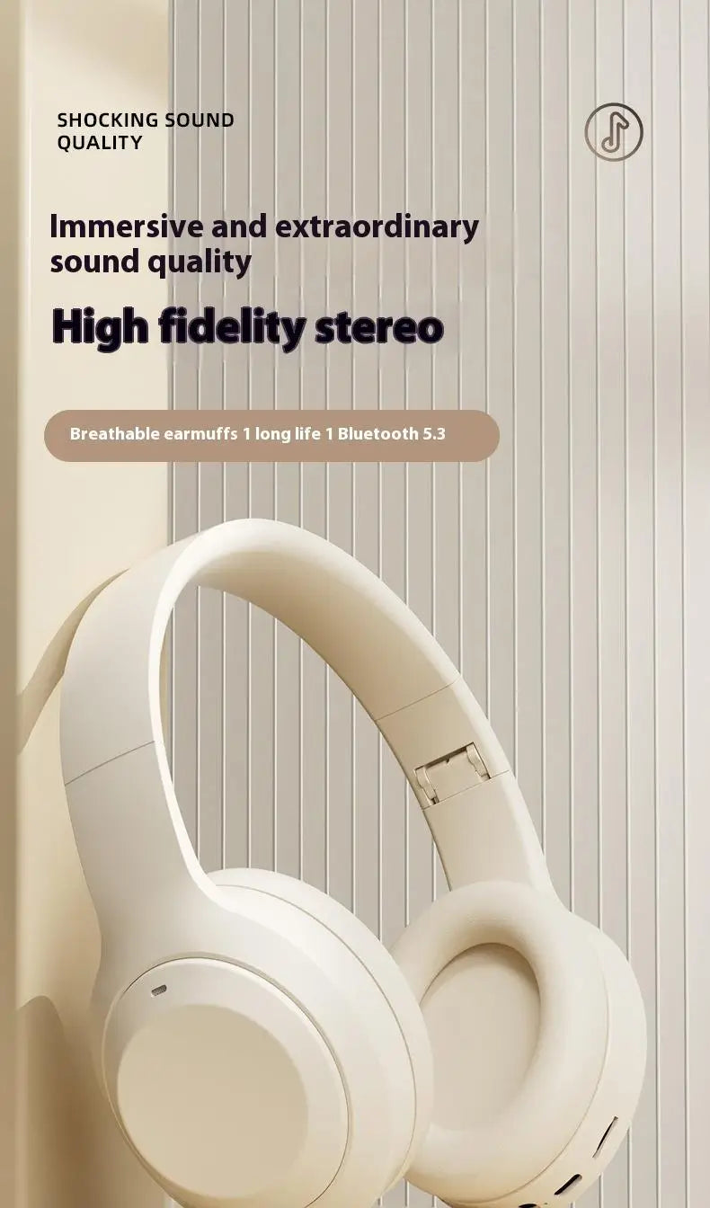 Over Ear HIFI Stereo Headsets Wireless Bluetooth Headphones