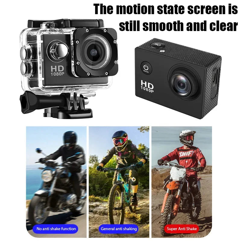 Portable Action Camera Waterproof Camera with Remote Control