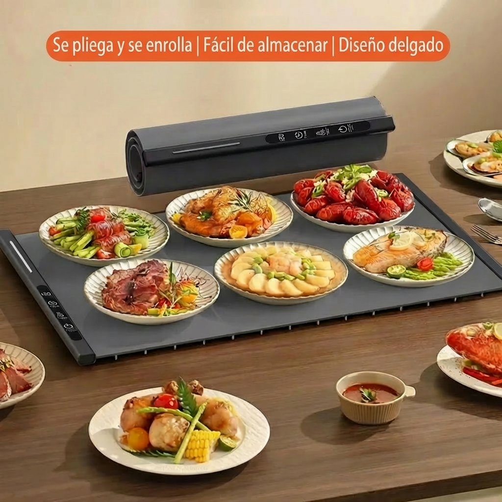 Bandeja Calentadora Eléctrica Portátil y Plegable