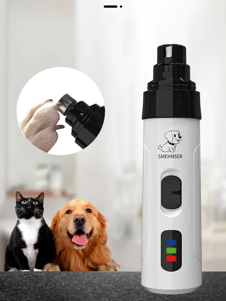 Cortaúñas Eléctrico para Mascotas – Lima de Uñas USB para Perros y Gatos, Portátil y Silencioso